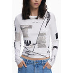 Desigual White Elastane Women Top