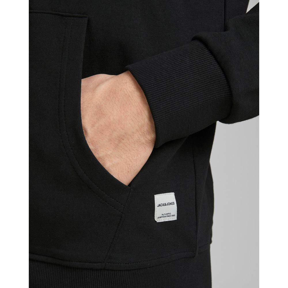 Jack Jones Black Cotton Hoodie