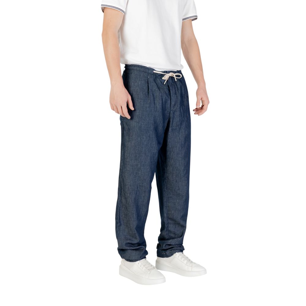 Replay Blue Cotton Casual Pants