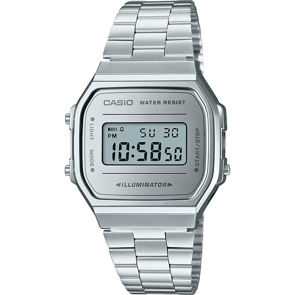 CASIO VINTAGE Mod. ICONIC - ALL SILVER A168WEM-7EF