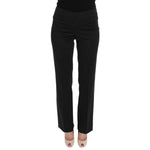 BENCIVENGA Black Stretch Straight Fit Dress Trousers Pants SIG50004-44
