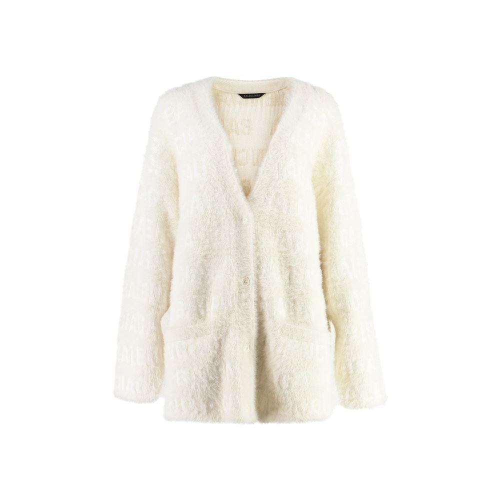Balenciaga Wool Blend Jacquard Cardigan BA-8776932819156-S