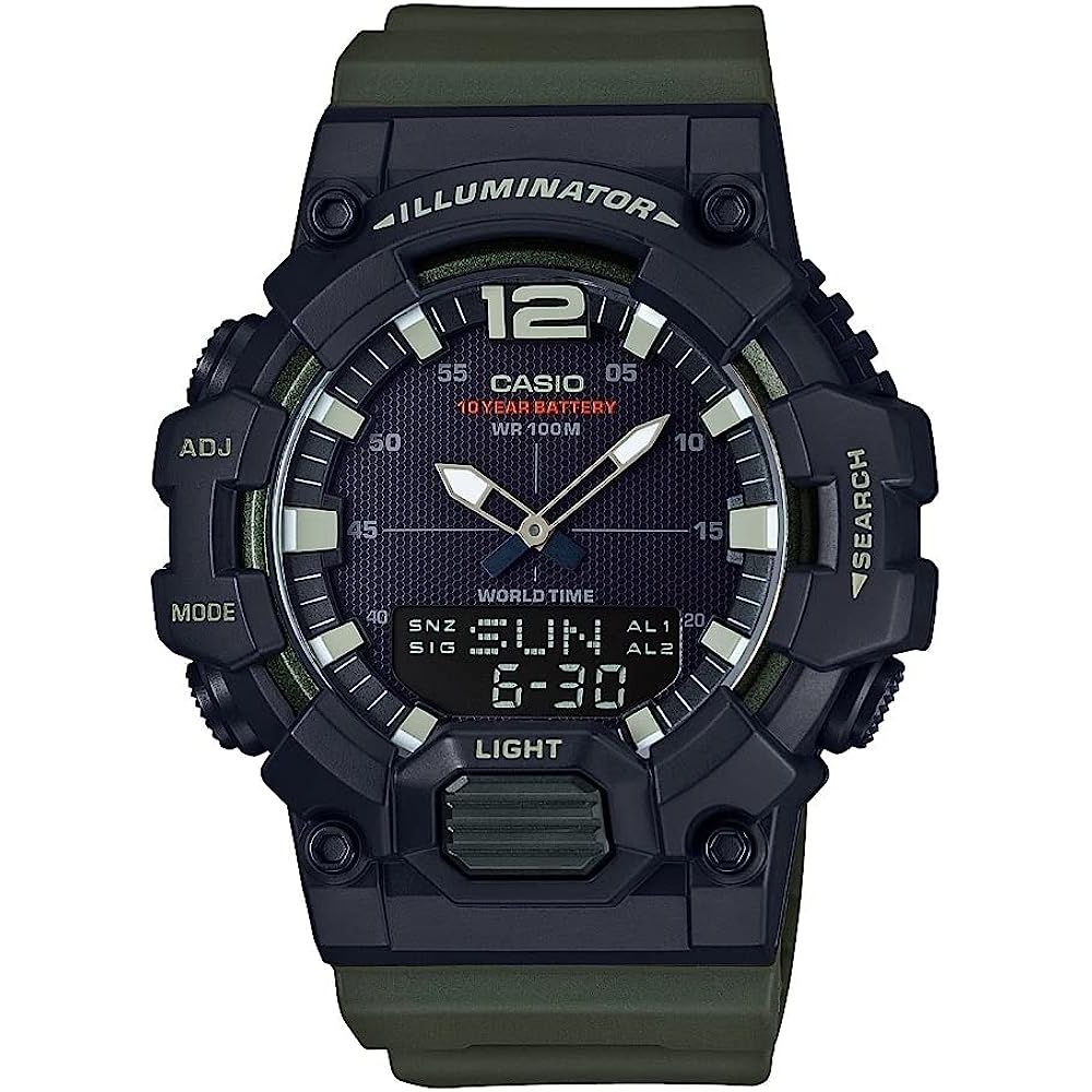 CASIO SPORT Mod. ILLUMINATOR - BLACK. ARMY GREEN WATCHES