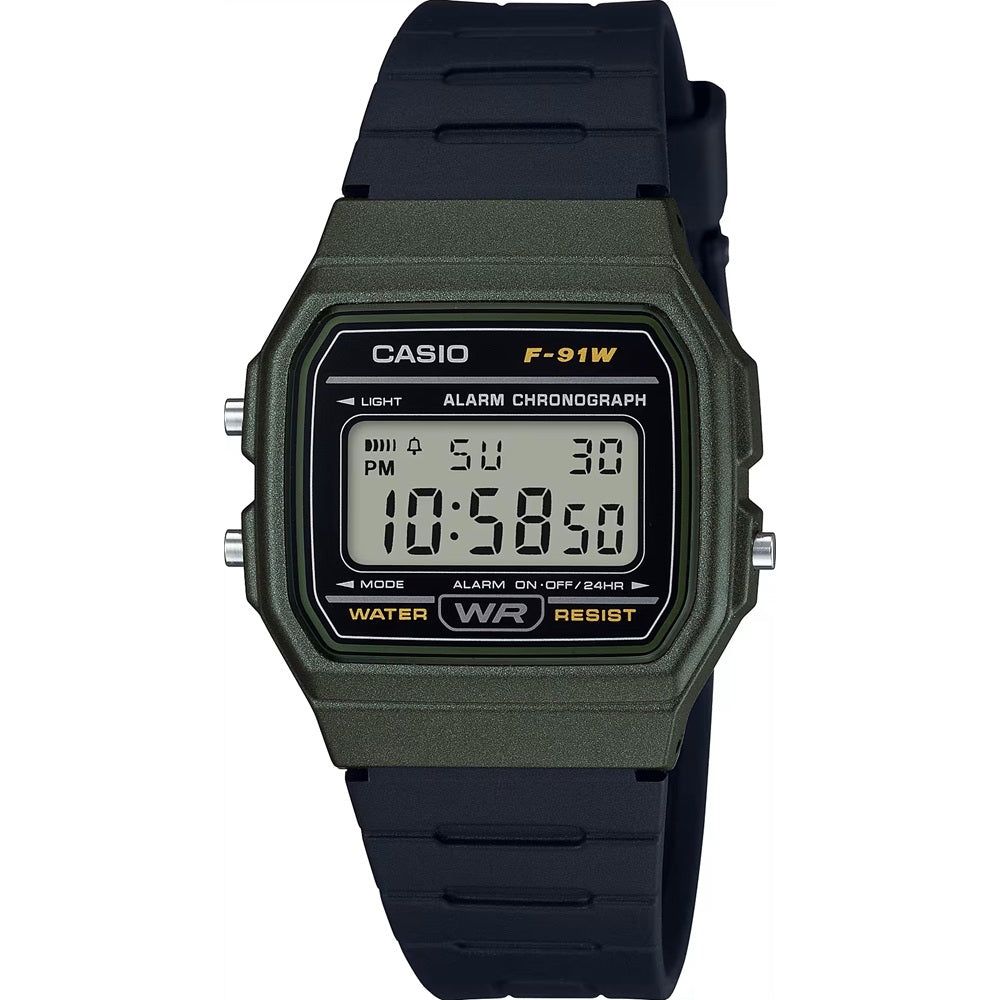 CASIO VINTAGE Mod. F-91 BIO RESIN STRAP - FOREST GREEN