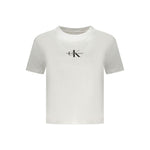 Calvin Klein White Cotton Women T-Shirt CA-34460-L