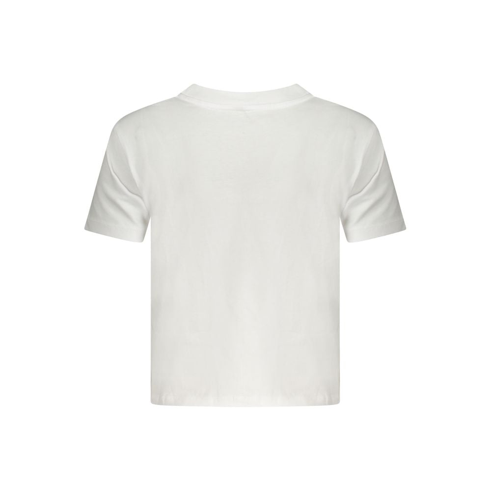 Calvin Klein White Cotton Women T-Shirt CA-34460-L