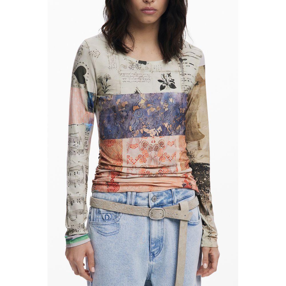 Desigual Beige Viscose Women Top DE-39744-S