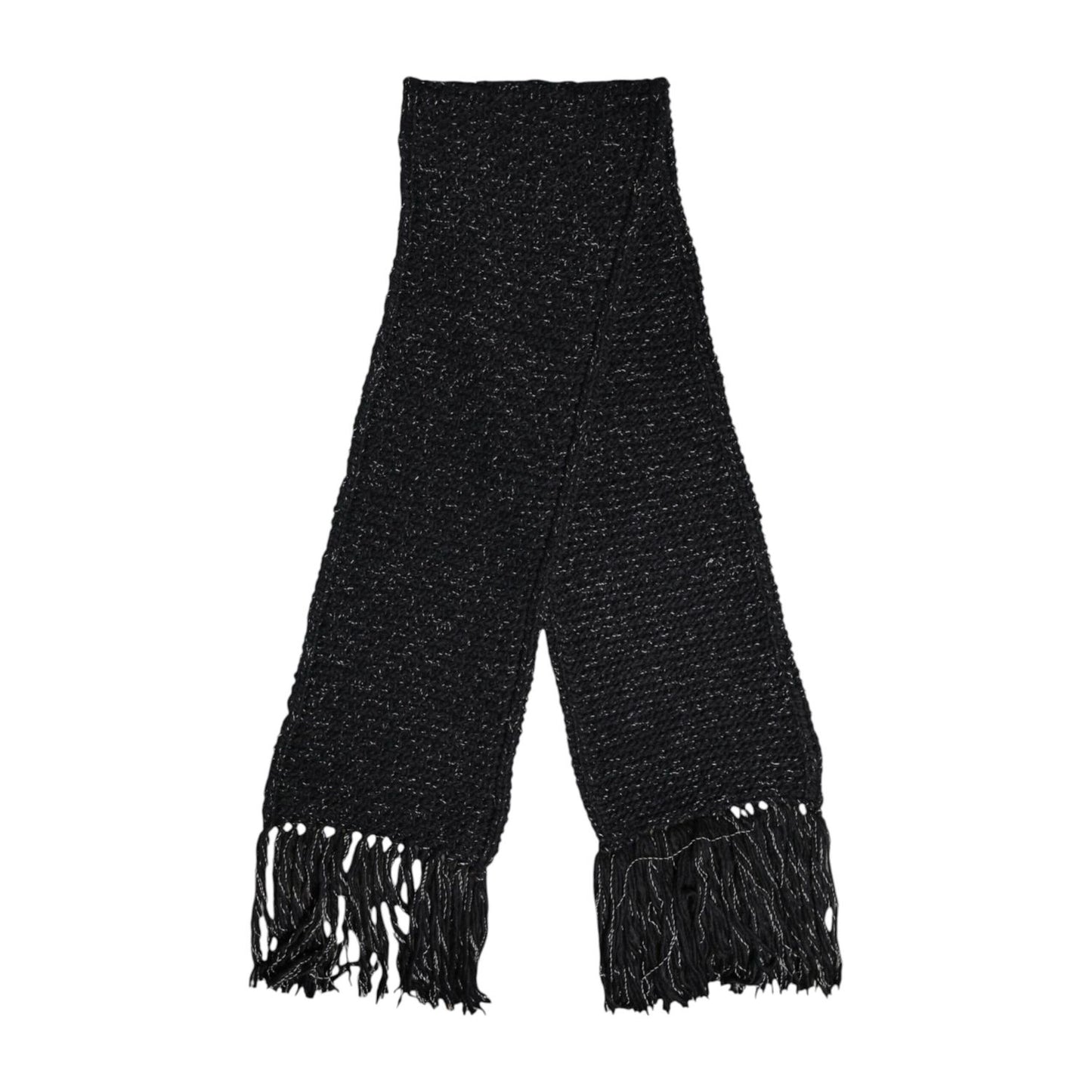 Dolce & Gabbana Black Cashmere Neck Warmer Wrap Shawl Scarf MS7451