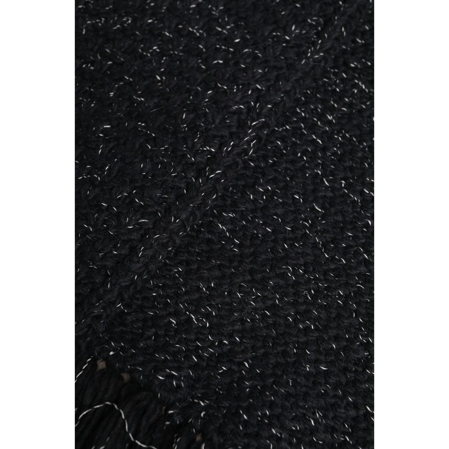 Dolce & Gabbana Black Cashmere Neck Warmer Wrap Shawl Scarf MS7451