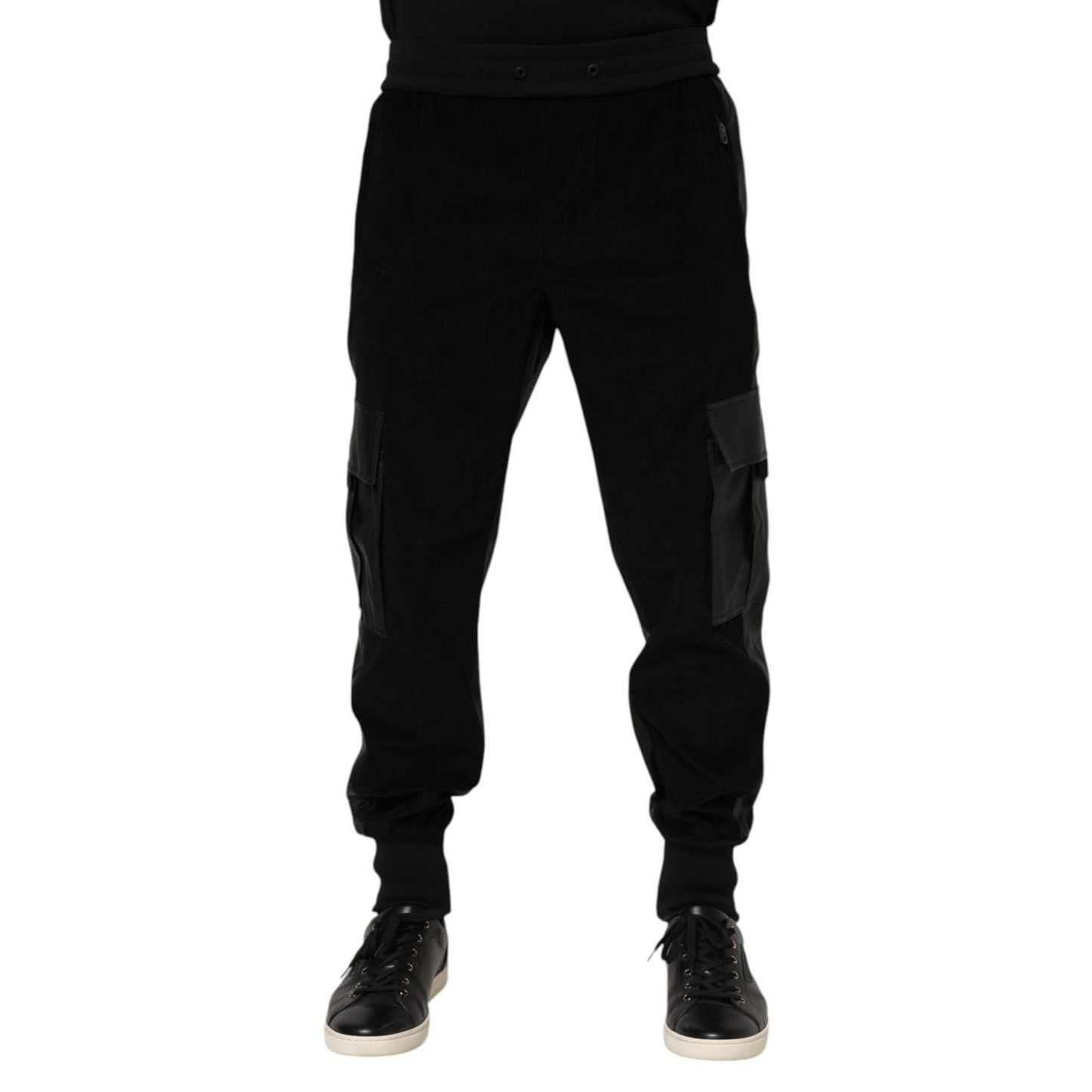 Dolce & Gabbana Black Cotton Cargo Men Jogger Pants PAN76535-48