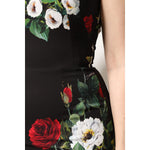 Dolce & Gabbana Black Floral Print Sleeveless Sheath Dress DR81504-40