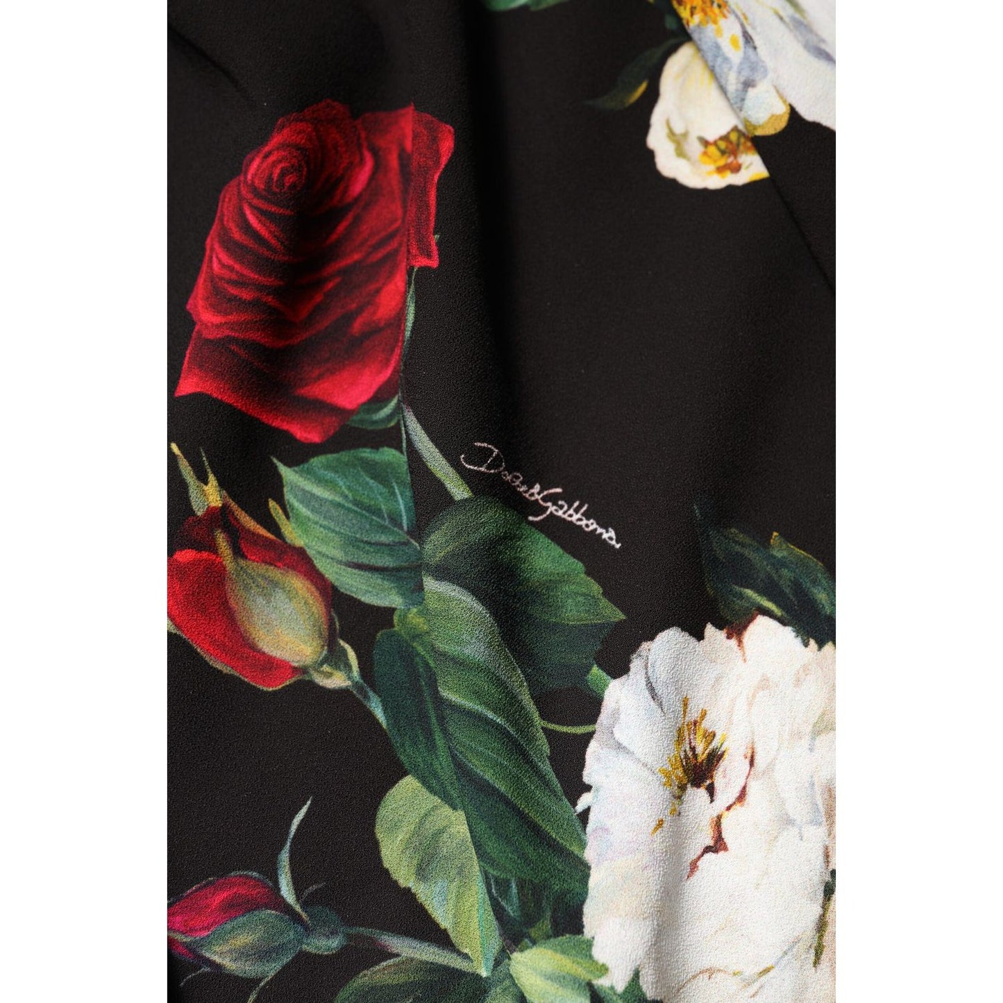 Dolce & Gabbana Black Floral Print Sleeveless Sheath Dress DR81504-40