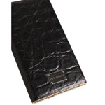 Dolce & Gabbana Black Leather Embossed Exotic 3000mAh Power Bank Charger USB SMY10716