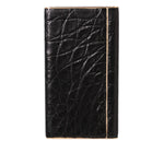 Dolce & Gabbana Black Leather Embossed Exotic 3000mAh Power Bank Charger USB SMY10716