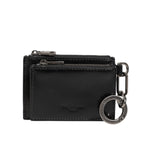 Dolce & Gabbana Black Leather Zipped Card Holder Coin Purse Keyring Wallet SMY11307