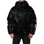 Dolce & Gabbana Black Logo Full Zip Hooded Quilted Jacket JKT41538-52