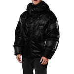 Dolce & Gabbana Black Logo Full Zip Hooded Quilted Jacket JKT41538-52