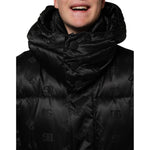 Dolce & Gabbana Black Monogram Logo Puffer Nylon Hooded Jacket JKT41539-M