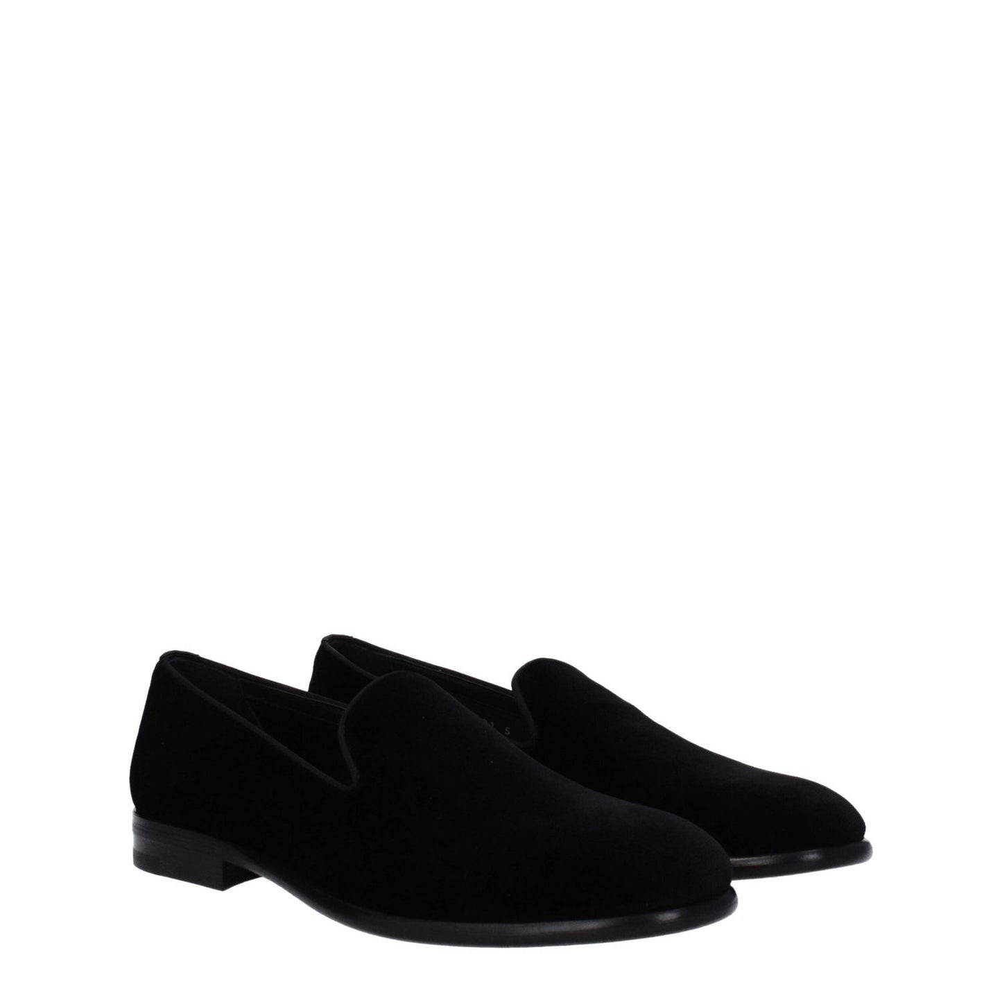 Dolce & Gabbana Black Velvet Slip-On Loafers DO-8547415621897-EU39/US6