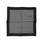 Dolce & Gabbana Black White Patterned Square Foulard Scarf MS7558