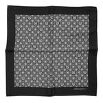 Dolce & Gabbana Black White Patterned Square Foulard Scarf MS7558