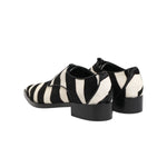 Dolce & Gabbana Black White Zebra Pony Fur Dress Shoes MV7381-36