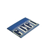 Dolce & Gabbana Blue Calf Leather DG Logo Print Monogram Card Holder Wallet SMY11030