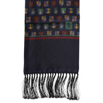 Dolce & Gabbana Blue Silk Printed Fringes Foulard Scarf MS7549