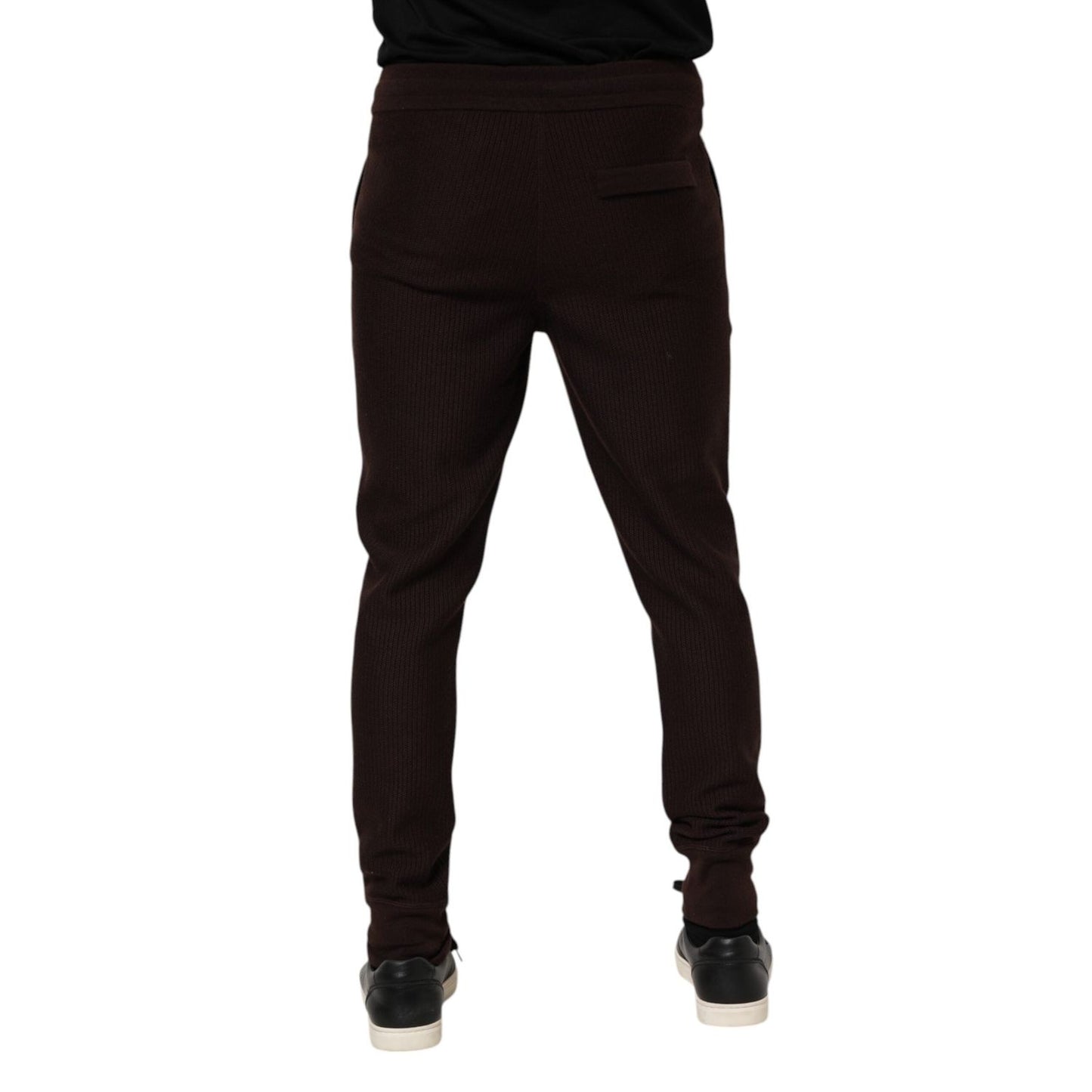 Dolce & Gabbana Brown Cashmere Men Jogger Sweatpants Pants PAN76241-48