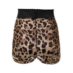Dolce & Gabbana Brown Leopard High Waist Hot Pants Shorts SKI1994-40