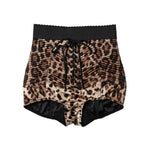 Dolce & Gabbana Brown Leopard High Waist Hot Pants Shorts SKI1994-40