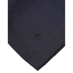 Dolce & Gabbana Dark Blue Silk Square Men Foulard Scarf MS7555