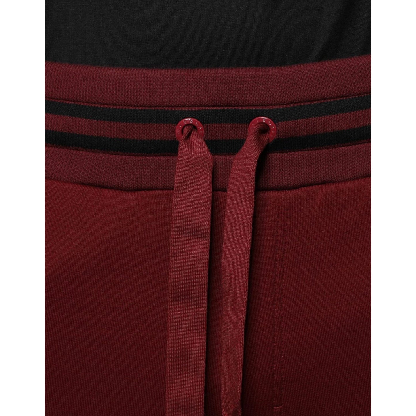 Dolce & Gabbana Dark Red Cotton Men Jogger Sweatpants Pants 1728,67345645728,Dolce & Gabbana,IT50 | L,Jeans & Pants - Men - Clothing,Material: 100% Cotton,Men,Preowned / Defect,Red Dolce & Gabbana PAN75562-50