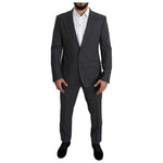 Dolce & Gabbana Gray Wool Men Formal 2 Piece MARTINI Suit 1728,67345645728,Dolce & Gabbana,Gray,IT52 | XL,Material: 99% Virgin Wool 1% Elastane,Men,New with tags,Suits - Men - Clothing Dolce & Gabbana JKT2772-52