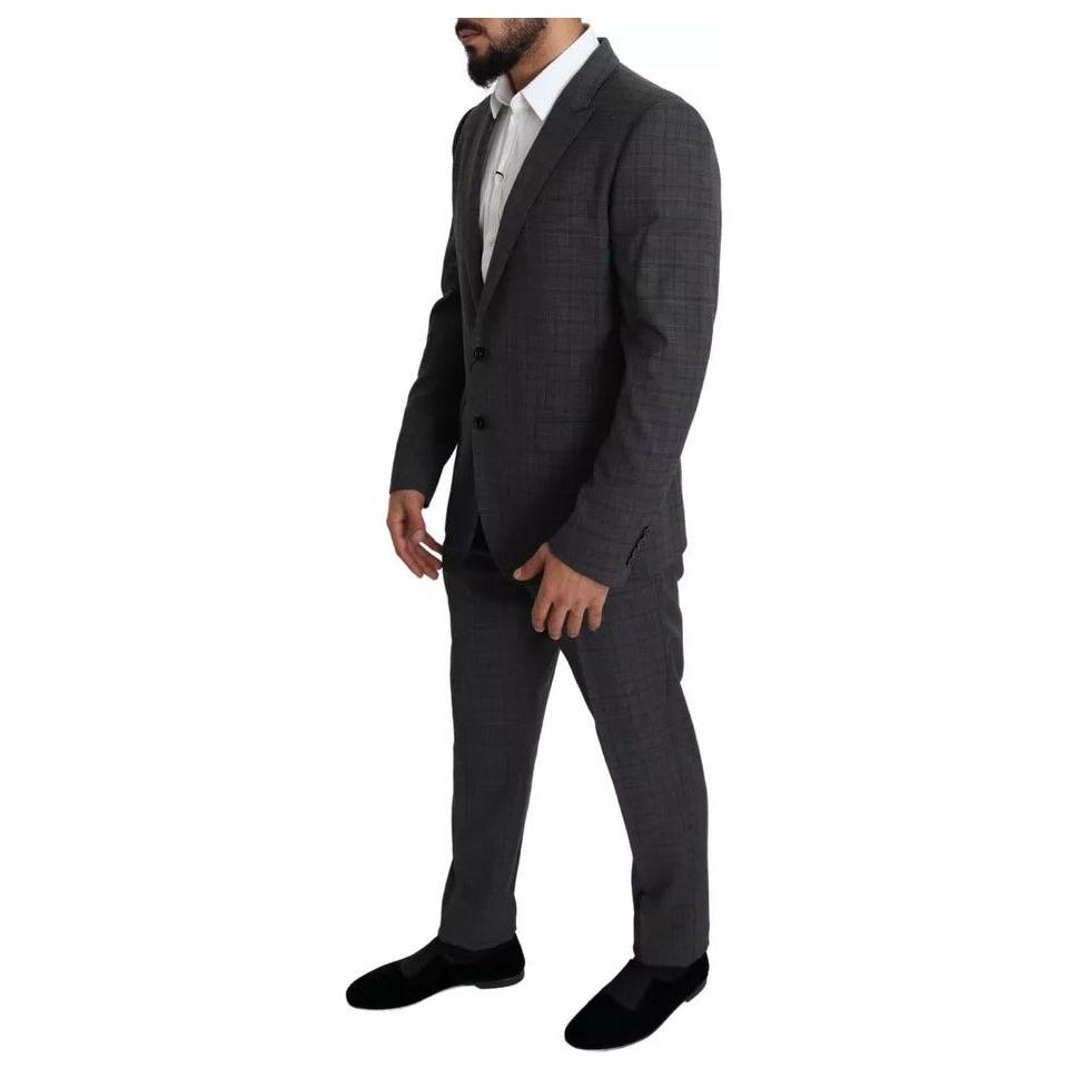 Dolce & Gabbana Gray Wool Men Formal 2 Piece MARTINI Suit 1728,67345645728,Dolce & Gabbana,Gray,IT52 | XL,Material: 99% Virgin Wool 1% Elastane,Men,New with tags,Suits - Men - Clothing Dolce & Gabbana JKT2772-52