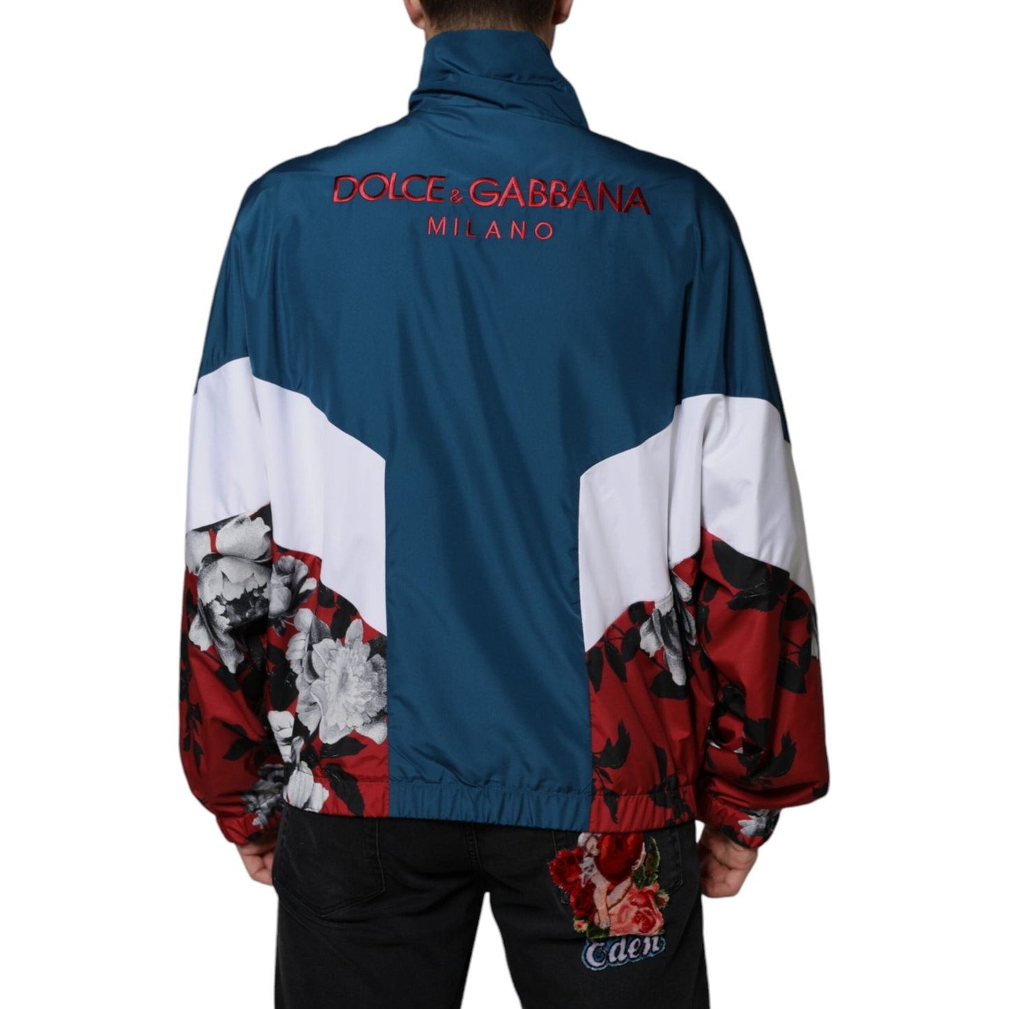 Dolce & Gabbana Multicolor Polyester Full Zip Jacket JKT41259-56