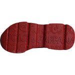 Dolce & Gabbana Red Leather Daymaster Low Top Sneakers Shoes Dolce & Gabbana Saddle Brown