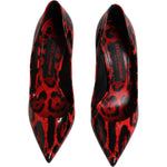 Dolce & Gabbana Red Leopard Leather Stiletto High Heels Pumps Shoes 1728,67345645728,Dolce & Gabbana,EU36.5/US6,Material: 100% Calf Leather,Preowned / Defect,Pumps - Women - Shoes,Red,Shoes,Women,Women - Shoes Dolce & Gabbana LA12022-36.5