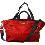 Dolce & Gabbana Red Nylon Calfskin Hand Shoulder Duffel Bag Dolce & Gabbana Firebrick