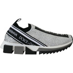 Dolce & Gabbana Sparkling Silver Rhinestone Sneakers 1728,67345645728,Dolce & Gabbana,EU37.5/US7,EU37/US6.5,New with tags,Silver,Sneakers - Women - Shoes,Women Dolce & Gabbana LA10188-37.5
