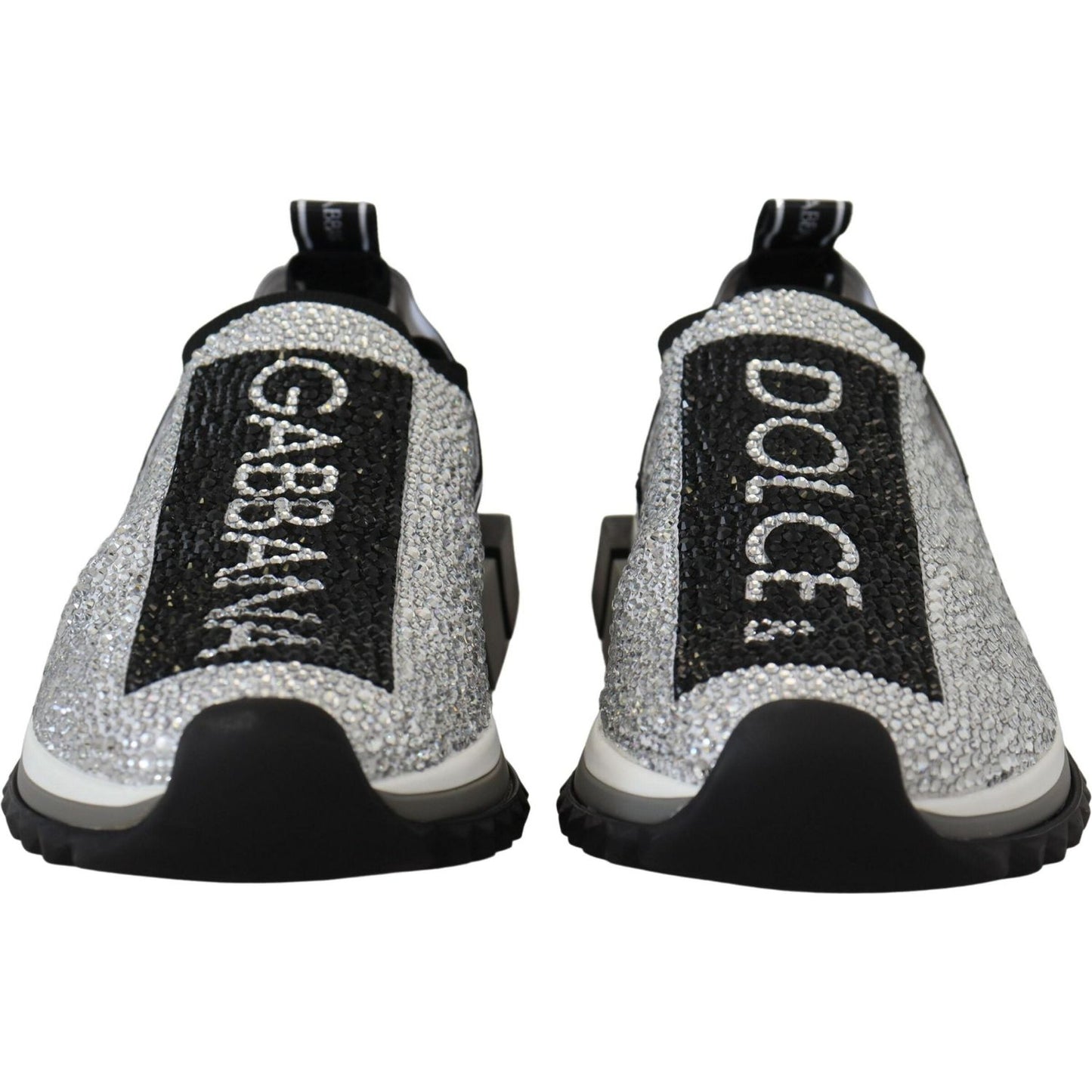 Dolce & Gabbana Sparkling Silver Rhinestone Sneakers 1728,67345645728,Dolce & Gabbana,EU37.5/US7,EU37/US6.5,New with tags,Silver,Sneakers - Women - Shoes,Women Dolce & Gabbana LA10188-37.5