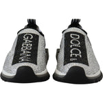Dolce & Gabbana Sparkling Silver Rhinestone Sneakers 1728,67345645728,Dolce & Gabbana,EU37.5/US7,EU37/US6.5,New with tags,Silver,Sneakers - Women - Shoes,Women Dolce & Gabbana LA10188-37.5