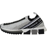 Dolce & Gabbana Sparkling Silver Rhinestone Sneakers 1728,67345645728,Dolce & Gabbana,EU37.5/US7,EU37/US6.5,New with tags,Silver,Sneakers - Women - Shoes,Women Dolce & Gabbana LA10188-37.5
