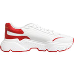 Dolce & Gabbana White Red DAYMASTER Leather Sneakers Shoes 1728,67345645728,Dolce & Gabbana,EU47/US14,Material: 100% Calf Leather,Men,Men - Shoes,New with tags,Shoes,Sneakers - Men - Shoes,White and Red Dolce & Gabbana MV7518-47