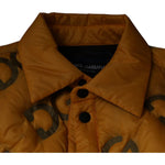 Dolce & Gabbana Yellow Logo Padded Buttoned Blouson Jacket 1728,67345645728,Dolce & Gabbana,IT52 | XL,Jackets - Men - Clothing,Material: 100% Nylon,Men,New with tags,Yellow Dolce & Gabbana JKT41270-52