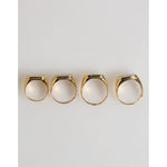 Dolce & Gabbana Gold Tone Brass JAZZ Letter Set 4 Pieces Adjustable Ring SMY10670