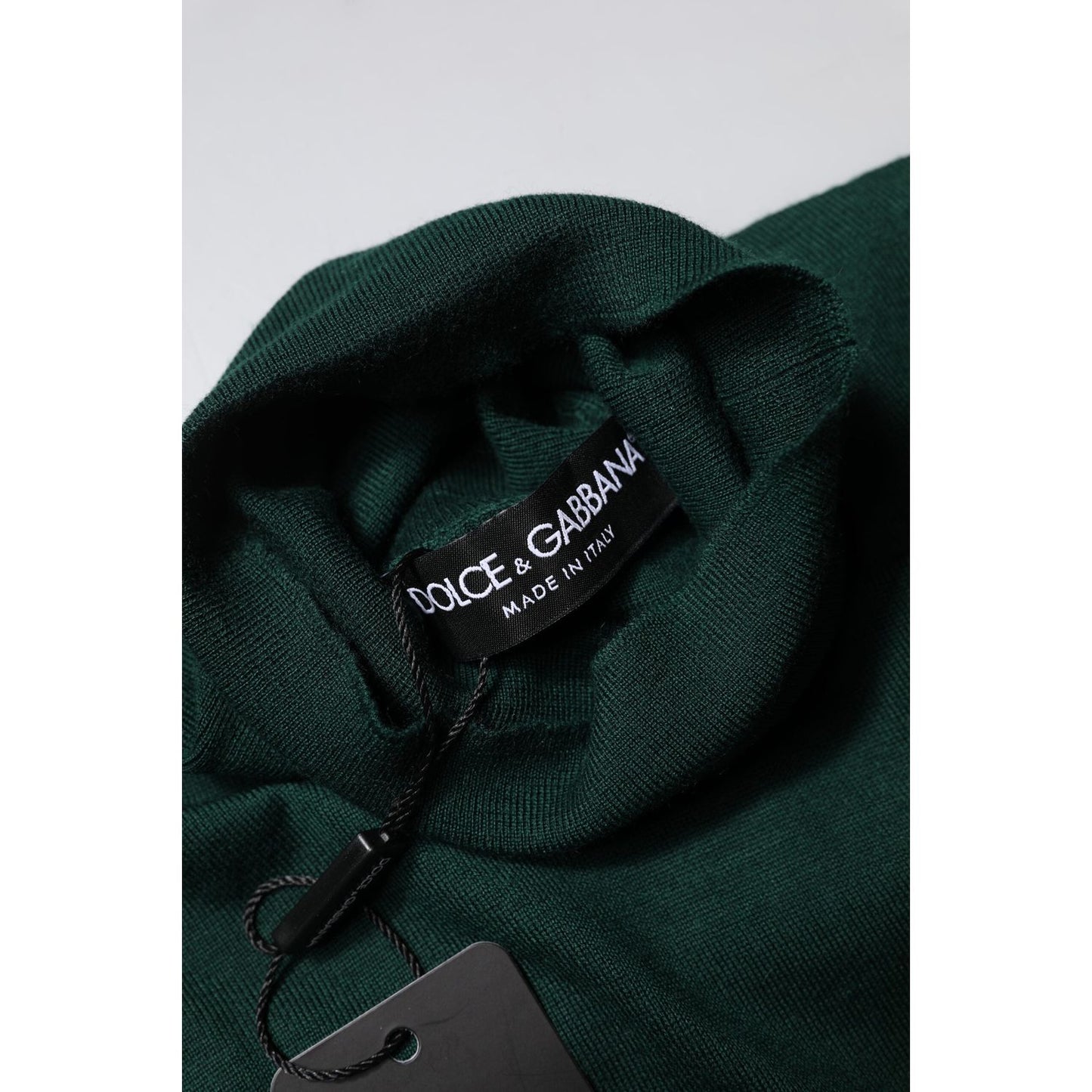 Dolce & Gabbana Green Cashmere Knitted Men Pullover Sweater TSH90281-50