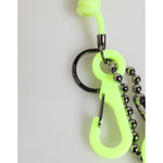 Dolce & Gabbana Green Springy Key Holder DG Logo Men's Keychain Keyring