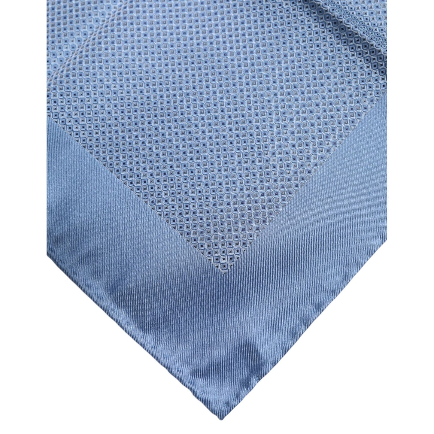 Dolce & Gabbana Light Blue Silk Square Men Foulard Scarf MS7532
