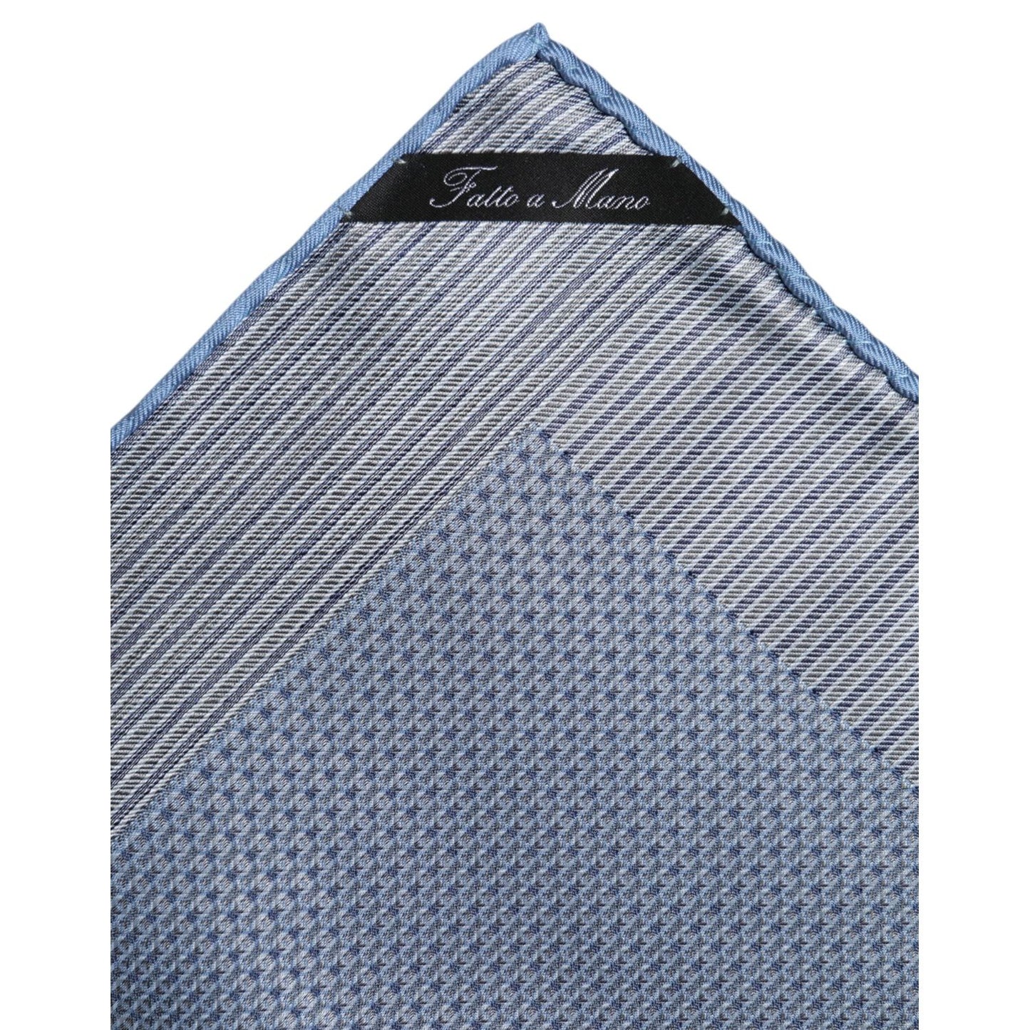 Dolce & Gabbana Light Blue Silk Square Men Foulard Scarf MS7532